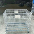 Cesta de almacenamiento de alambre plegable galvanizado